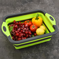 Haute qualité cuisine Silicone PP maison pliante planche à découper pliable vente chaude barbecue préparation baignoire planche à découper en plastique