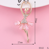 Broche en cristal de strass pour danseuse de ballet pour enfants KIMMY, pour femmes et filles - Cadeau de fête de mariage, fiançailles