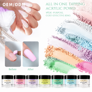 Abrltino Polvo Acrílico Transparente Profesional de Calidad de Marca Personalizada al por Mayor, Polvo Acrílico <span class=keywords><strong>Rosa</strong></span> para <span class=keywords><strong>Uñas</strong></span> 30g 56g con Tarro - Product Image 1