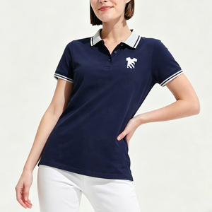 Chemise Polo de Travail pour Femme à Boutons Coupe Classique en Piqué 95% Coton 5% Spandex avec Broderie Personnalisée – Grande Vente - Product Image 4