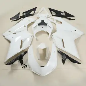 XINMATUO XF-4110-W Tidak Dicat ABS Injeksi Fairing Kit Bodywork untuk Ducati 848 1098 1198 2007-2012