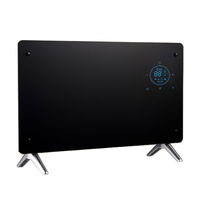Radiateur Convecteur Électrique en Verre Intelligent 1200-2000W avec Application, Silencieux, Économique et Commande Tactile
