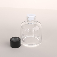 Botol Reed Diffuser Kaca 100ml dengan Logo Kustom, Tutup Sekrup Fiber Bar, Minyak Aromatik untuk Pewangi Rumah