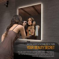 Vente en gros miroir magique intelligent led salle de bain avec tv miroir de bain d'hôtel multifonction avec écran tv