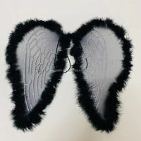 Accessoires d'habillage de fête de carnaval plumes blanches ailes d'ange pour enfants ailes de fée pour fille