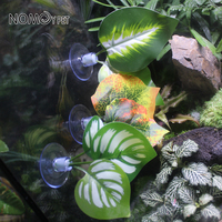 Nomoy Pet Nieuw Ontwerp Reptiel Accessoires Terrarium Decoratie Nep Plant Verschillende Kunstblad Met Zuignap