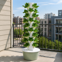 Kit de tour aéroponique à 10 niveaux avec réservoir de 30L - Système de jardin vertical avec 40 sites pour plantes et pompe submersible