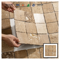Mosaïque de calcaire beige Retro Guesthouse Carrelages de sol antidérapants Pierre naturelle Hôtel Cour Balcon Mozaik
