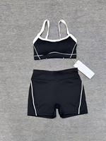 Offre Spéciale – Ensembles de Sport Été pour Femme : Haut Côtelé et Short de Sport, Tenue de Yoga Aloe, Coupe Slim