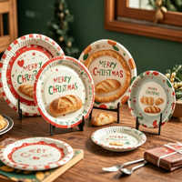 Assiettes en papier écologiques robustes et blanches pour fêtes et événements
