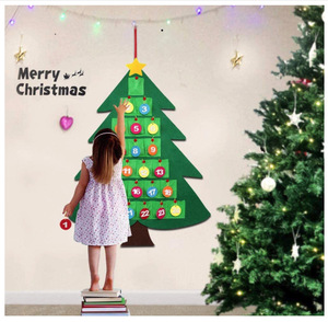 Albero di Natale in Feltro con Tasche Numeriche 3D, Kit Educativo Fai-da-Te per Bambini, Attività Familiare Natalizia - Product Image 5