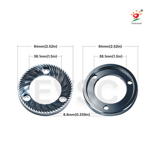 Lame de moulin à café Evershine 64 mm en acier inoxydable, disque de broyage plat noir et or, accessoire - Product Image 1