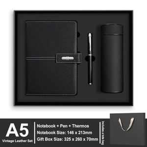 Wholesale Customized Notebooks with Pen Promotional Business Gifts <b>Leather</b> Notebook A5 Notebook Gift Box Set - Product Image 3