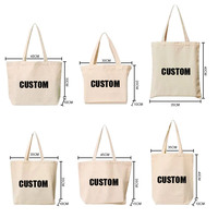 Bolsa de Compras de Lona de Algodón Grande con Logotipo Personalizado, Bolso Tote de Moda con Logotipo