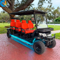 Voiturette de golf électrique chinoise Robetaa abordable 6 places 72V au lithium, personnalisable et confortable