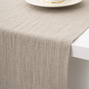 Bán buôn tùy chỉnh màu rắn Hữu Cơ lanh Bảng trang trí nội thất Vải Lanh Tự nhiên bảng vải RUNNER cho phòng ăn - Product Image 5