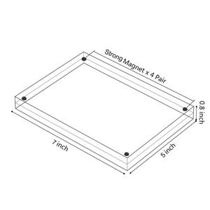 4x6 Clear Picture <b>Frames</b> Freestanding <b>Double</b> Sided Magnetic Acrylic Frameless Transparent Square <b>Frame</b> Gift for Desktop Display - Product Image 6