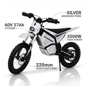 Motocicleta Eléctrica SYKERUNS X7 60V 27Ah 5500W, Potente Motocicleta Todoterreno para Adultos, Envío Rápido desde Almacén en EE. UU. - Product Image 3