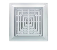 Diffuseur d'air de plafond carré en ABS de haute qualité à 4 voies pour la ventilation CVC