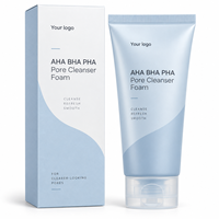 Nettoyant pour les pores Aha Bha Pha, qualité professionnelle, naturel, doux, efficace, avancé, mousse riche pour usage quotidien, OEM pour le commerce international