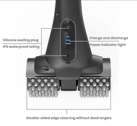 Brosse de nettoyage pour barbecue sans fil, 2000mAh*2, double batterie, brosse de nettoyage pour barbecue à poils en acier inoxydable, portable