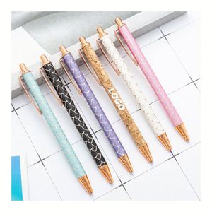 Custom <b>Gold</b>-Finish Click Ballpoint <b>Pens</b> - Creative Promotional Gifts with Logo Printing - Product Image 1