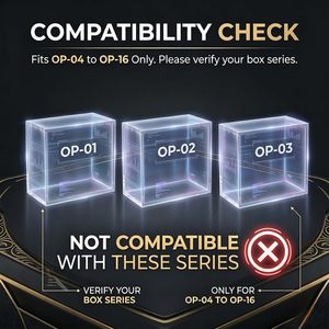 Strong Magnets UV Protection One Pieces Booster Box Acrylic <b>Display</b> <b>Cases</b> Compatible with English One Piece OP-04 to OP-16 - Product Image 3