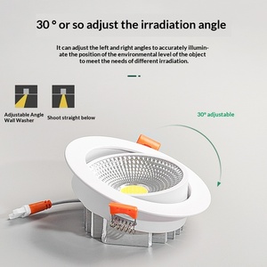 Inbouwspot met hoge CRI COB, grote straalhoek, modern minimalistisch design, 3000K-6000K kleurtemperatuur, hoge helderheid, aluminium voor - Product Image 2