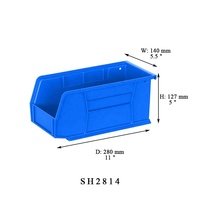 Organiseur de bacs inclinables empilables, bacs de rangement modulaires en plastique à fixation murale pour usage industriel, entrepôt, bureau