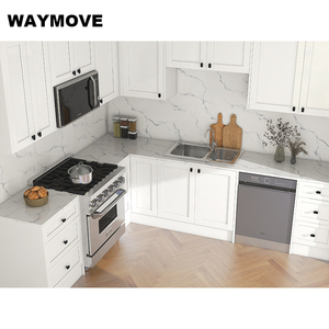 WAYMOVE 模块化厨房橱柜，带亚克力水槽、人造大理石台面 - 图形设计解决方案，含水龙头和铰链 - Product Image 3