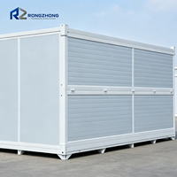 Maison conteneur modulaire pliable, bâtiment préfabriqué pliable pour dortoir, bureau et salle de stockage