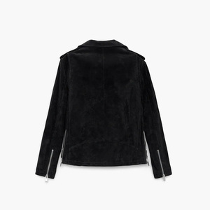 Men's High Quality Multi Zippers <strong>Black</strong> Adjustable Waist With Belt <strong>Suede</strong> Biker <strong>Jacket</strong> With Snap Button Winter Men's <strong>Jacket</strong> - Product Image 2