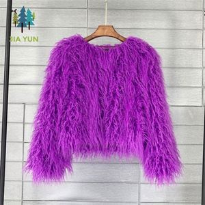 2026 Autumn Winter Korean Solid Lamb Wool Short Coat <strong>Women</strong> Lapel Faux Plush Warm Outerwear - Product Image 4