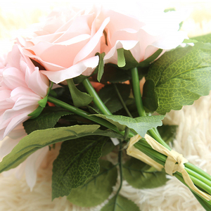 DE BODA hecho <span class=keywords><strong>a</strong></span> mano decoración del hogar verde de alta calidad novias ramo de flores - Product Image 4