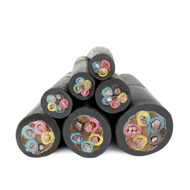 High Quality 2x10 2x15mm2 Rubber Coated Flat Sheath Copper Power Cable