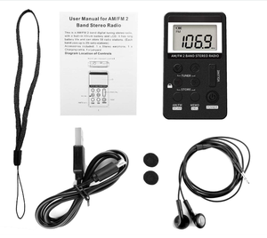 Radio de Bolsillo AM FM de Doble Banda MA-103, Pantalla LCD de 500 mAh, Receptor de Audio Estéreo Portátil Recargable - Product Image 3