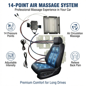 Kit de mise à niveau multifonctionnel pour siège de voiture, support lombaire 4 directions, massage 14 points, accessoires de modification pour la plupart des véhicules - Product Image 1
