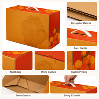 Boîte en carton ondulé personnalisée, de grande taille, imprimable, robuste, durable, recyclée, surface lisse de qualité supérieure, OEM/ODM, pour fruits et pâtisseries