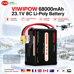 Baterai Drone Kapasitas Tinggi Semi-solid State 23.1V 68000mAh 8C Pengganti untuk Sistem Drone Berat dengan 500+ Siklus Pengisian - Product Image 2