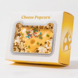 Boîte à popcorn pour collations riches en protéines, emballage de carton alimentaire biodégradable et durable avec dossiers en relief pour la vente au détail - Product Image 6