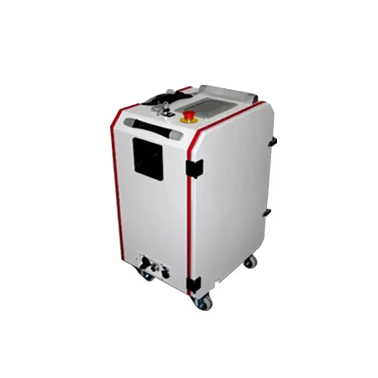 Machine de nettoyage laser à impulsions 200W conception refroidie par air vitesse de balayage rapide enlèvement de peinture à l'huile opération facile entretien de l'industrie