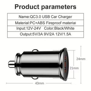 ที่ชาร์จโทรศัพท์มือถือแบบเร็ว Quick Charge 3.0 ช่องเสียบ USB 1 ช่อง ที่ชาร์จในรถยนต์แบบเร็วสำหรับโทรศัพท์ 17 16 15 แท็บเล็ต พร้อมกล่อง - Product Image 3