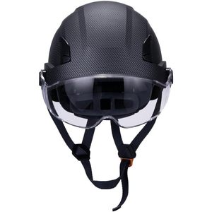 Casque de sécurité ventilé, suspension 6 points, homologué ANSI Z89.1 et OSHA, léger, en fibre de carbone, visière transparente - Product Image 4