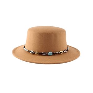 Chapeaux personnalisés à large bord pour femmes, vente en gros, chapeaux de créateur, bonnets, fedoras en feutre de laine pour hommes, décontractés - Product Image 2