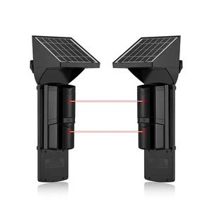Barrière infrarouge sans fil <span class=keywords><strong>Agshome</strong></span> 433 MHz alimentée par panneau solaire avec sirène solaire 120 dB, kit d'alarme sans fil pour extérieur - Product Image 3