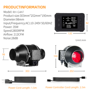 ROHE <strong>Automatic</strong> Grow Tent Gardening Smart Controller <strong>Temperature</strong> <strong>Regulation</strong> and Hydroponic System Indoor Grow Cabinet - Product Image 5