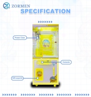 Zormen Machine à griffes à monnayeur à fort rendement et support multi-paiements pour les lieux de divertissement mondiaux