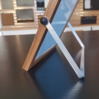 Petit panneau blanc de bureau pliable, 25x25x25cm, cadre en bois, planche blanche Double face, pour enfants