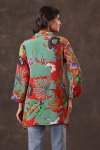Ready to Sale <b>Tropical</b> Bloom Print Longline Tunic Contemporary Casual Boutique Fashion <b>Shirt</b> for <b>Women</b> By Exporters - Product Image 5