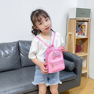 Sac à dos tendance à sequins pour enfants, sac d'école mignon avec nœud, sac à main portable et élégant pour filles - Product Image 2